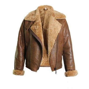 Kiana Bomber Aviator Leather Jacket