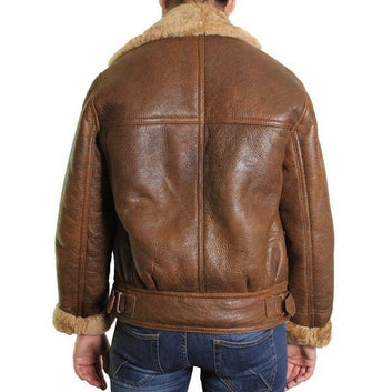 Kiana Bomber Aviator Leather Jacket