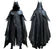 The Midnight Protector - Superhero Hooded Cloak in Black Leather