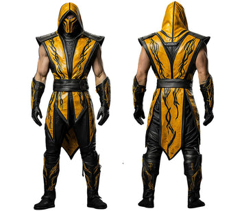 The Infernal Challenger - Handmade Pure Leather Scorpion Mortal Kombat Costume Cosplay