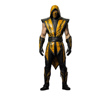 The Infernal Challenger - Handmade Pure Leather Scorpion Mortal Kombat Costume Cosplay